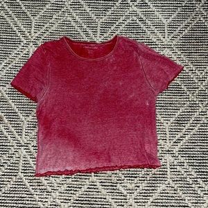 this is an American Eagle shirt. Washed out look, red.